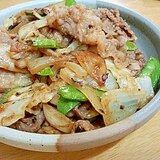 牛丼用の牛肉ｄｅゴマ味噌炒め♪